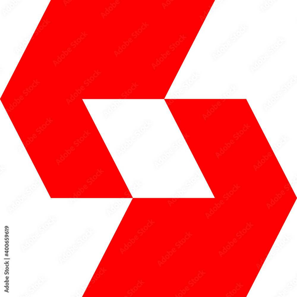 logo design with a box theme arranged in red logo design with a box theme arranged in red