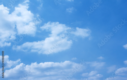 bright cumulus cloud and blue sky