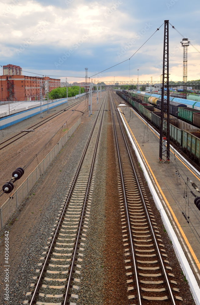 Rails at the railway station