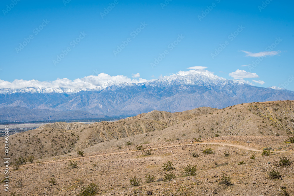 An overlooking view of nature in Palm Springs, California An overlooking view of nature in Palm Springs, California