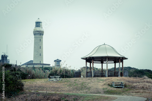 Tsunoshima Lighthouse in Shimonoseki City, Yamaguchi Prefecture photo