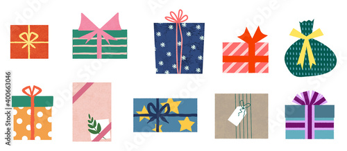 プレゼントボックスのベクターイラストセット