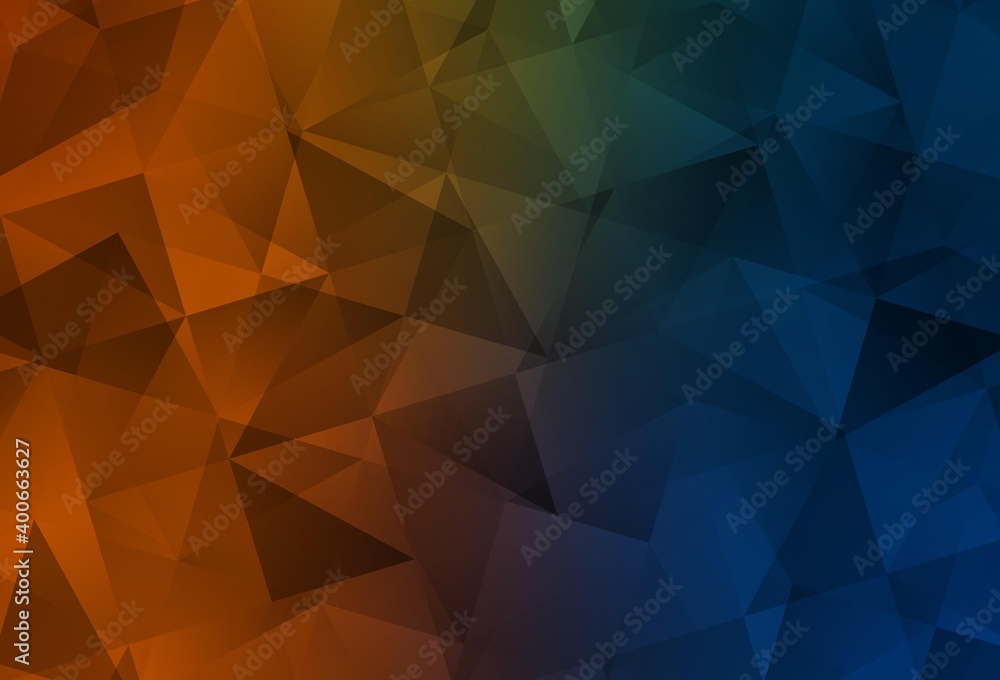 Dark Blue, Yellow vector polygon abstract background. Dark Blue, Yellow vector polygon abstract background.