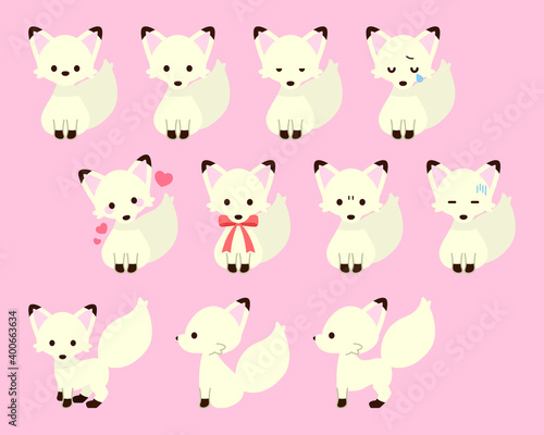 狐イラスト素材 : Fox illustration material