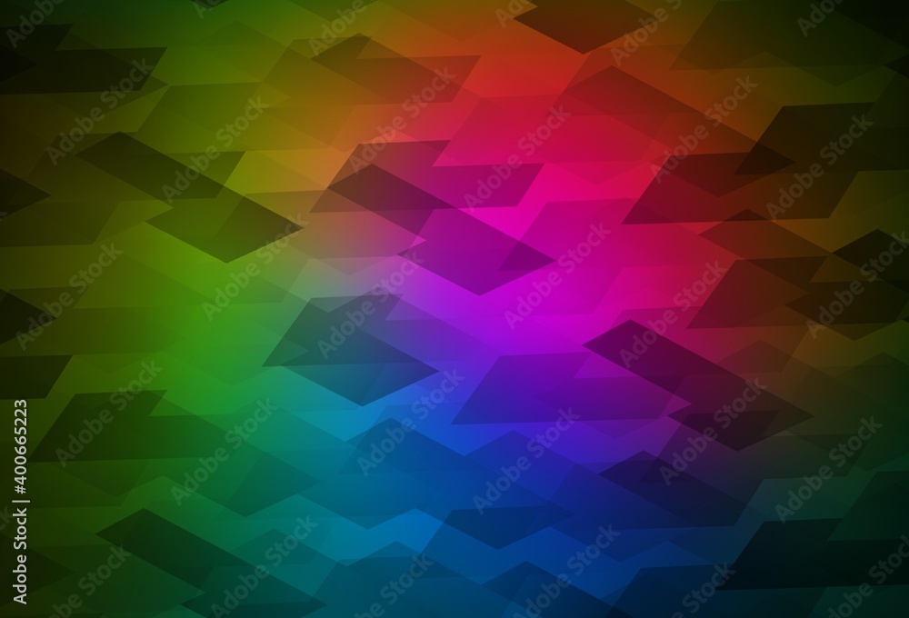 Obraz premium Dark Pink, Green vector texture in rectangular style.