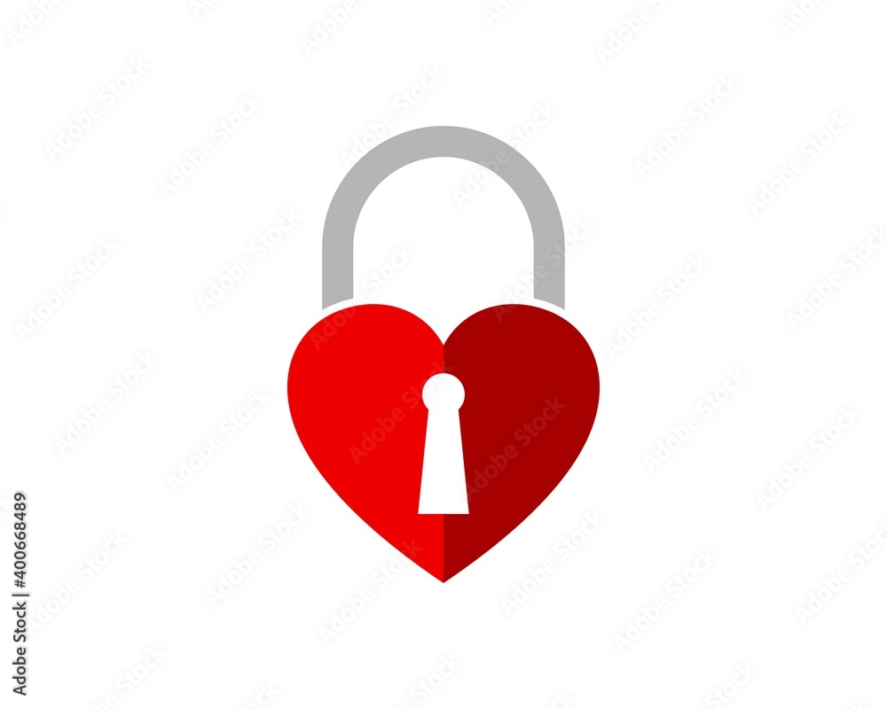 Love padlock with key hole inside Love padlock with key hole inside
