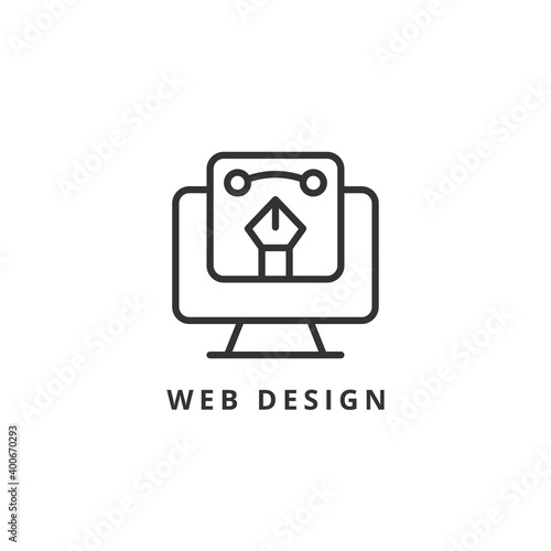 web design icon vector illustration. web design icon outline design.