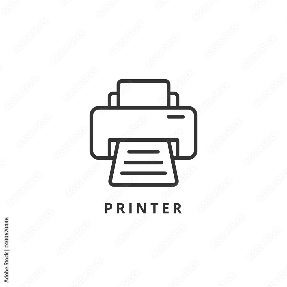 printer icon vector illustration. printer icon outline design. printer icon vector illustration. printer icon outline design.