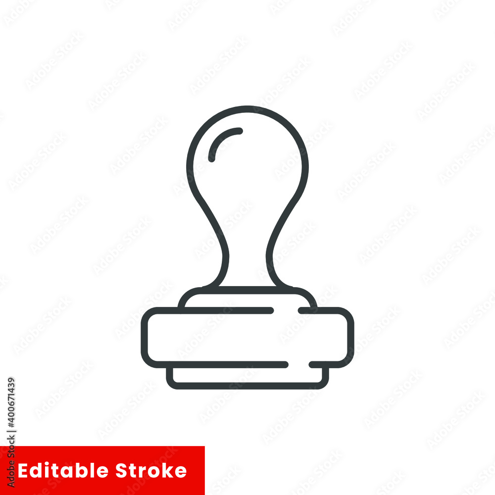 Stamp icon. line sign, icon isolated on white background - editable stroke vector illustration eps10 Stamp icon. line sign, icon isolated on white background - editable stroke vector illustration eps10