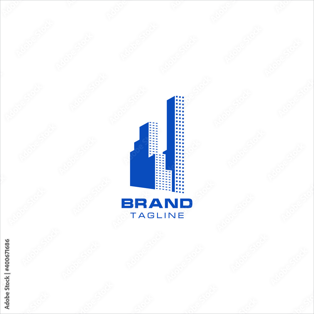 high-rise logo concept for high-end real estate business