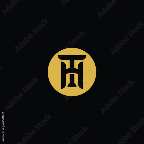 initials logo letter T and H monogram - vector
