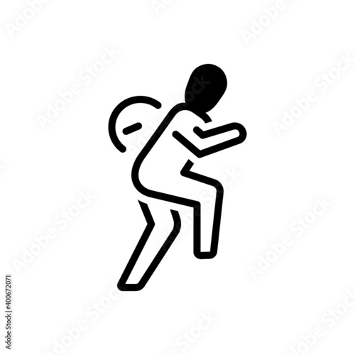Black solid icon for slowly 
