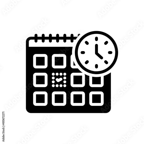 Black solid icon for appoint
