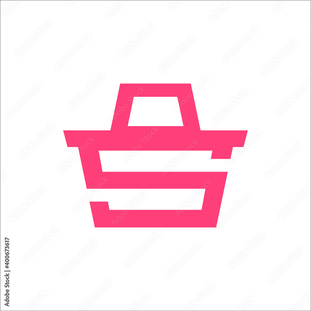 S shop bag logo design S shop bag logo design