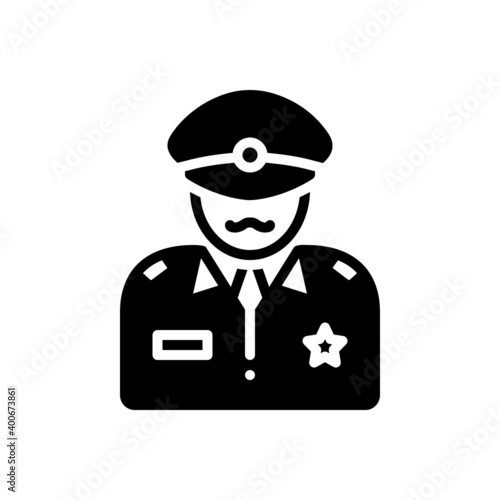 Black solid icon for commander
