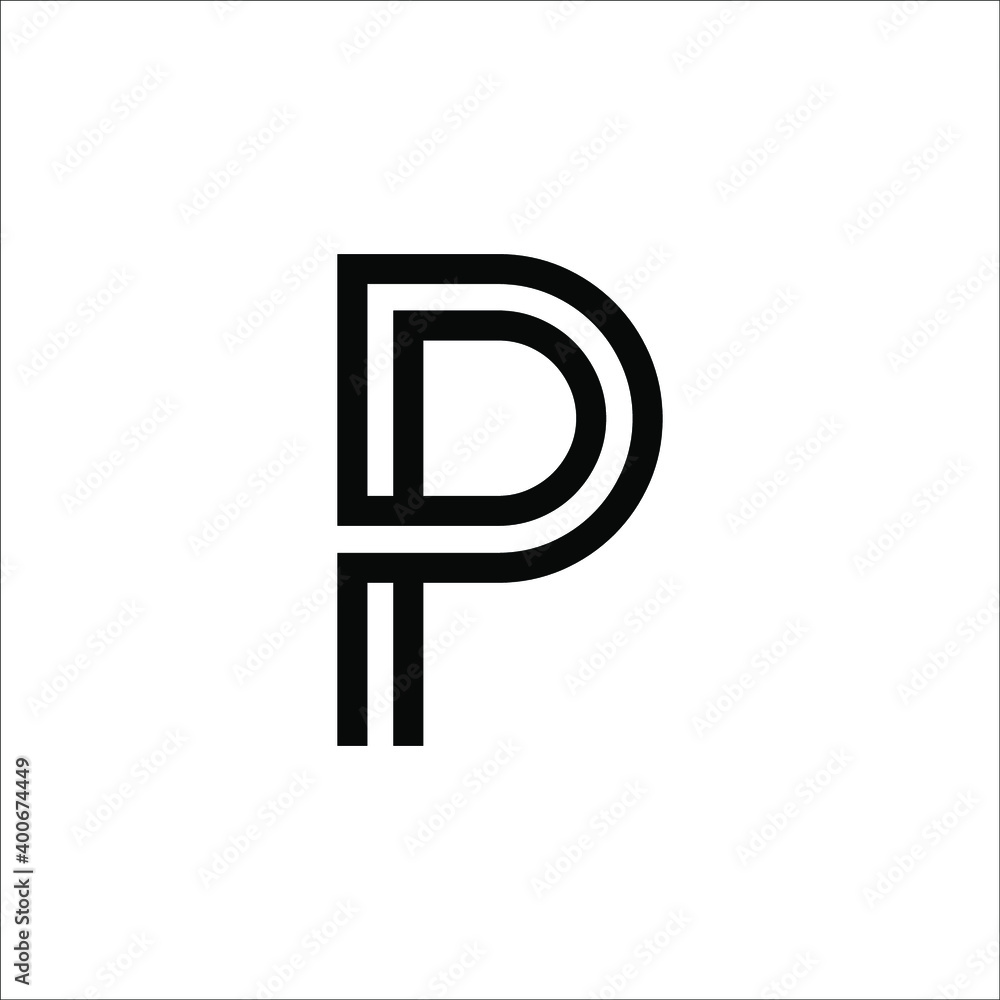 Obraz premium letter P logo