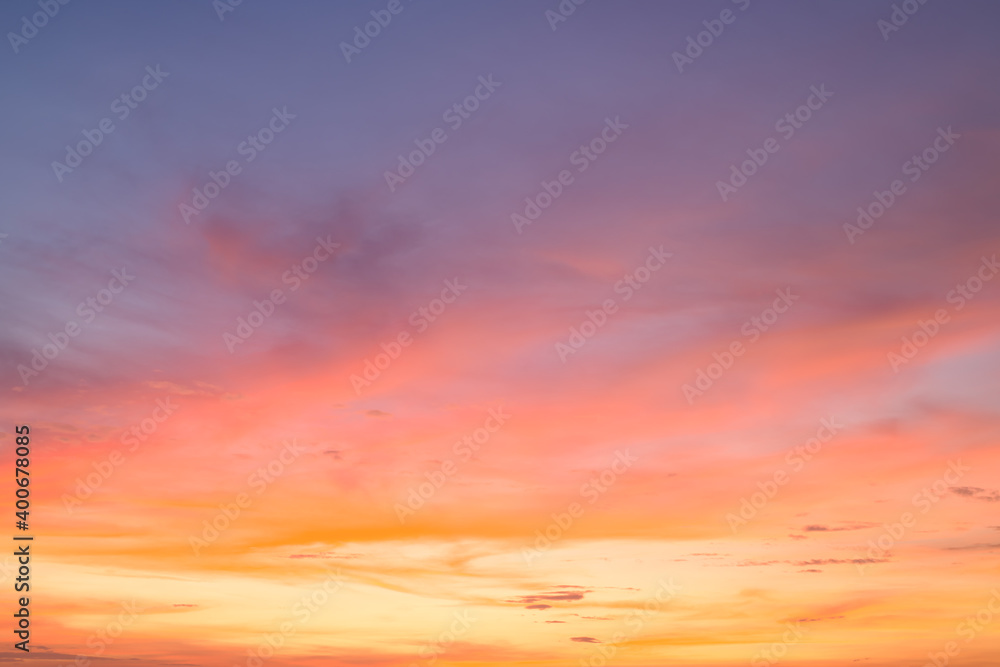 Beautiful clouds and sunset sky background