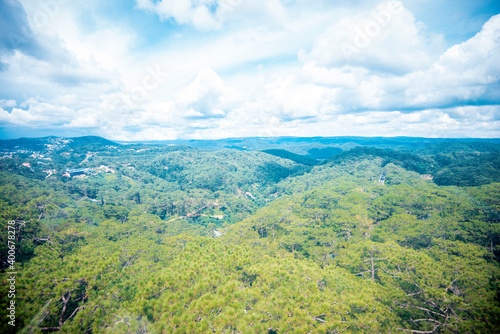 Dalat tourist city seen from above