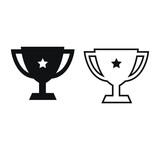 Trophy cup icons. Eps10 vector illustration.
