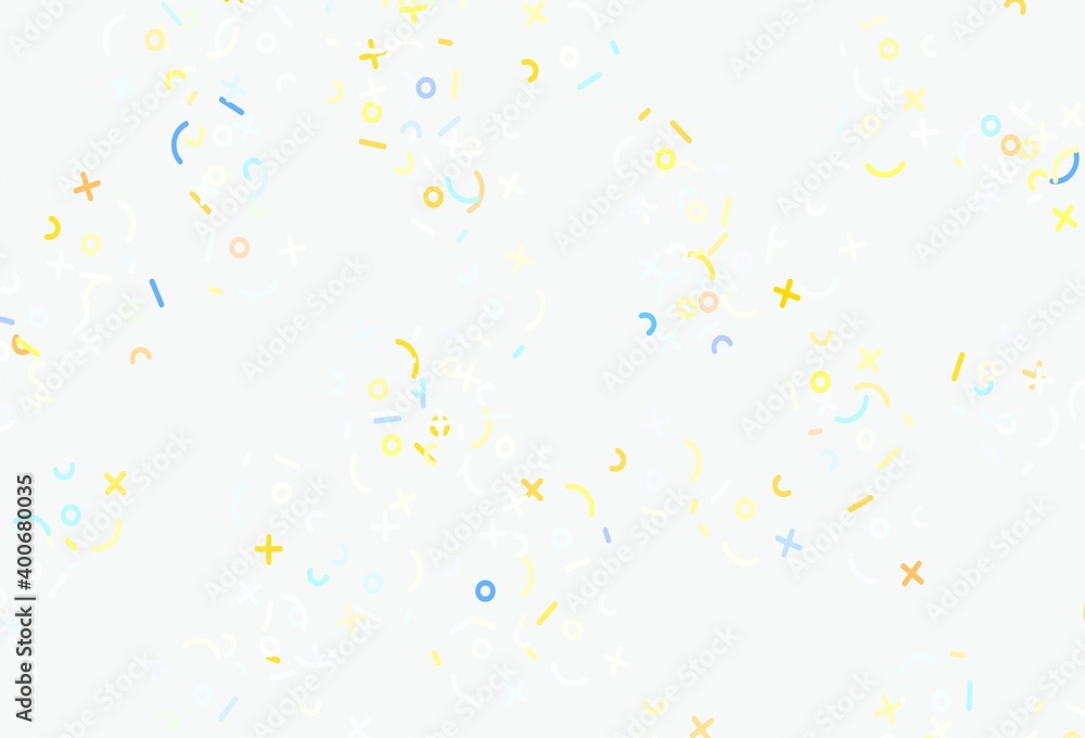 Light Blue, Yellow vector layout with algebra elements. Light Blue, Yellow vector layout with algebra elements.