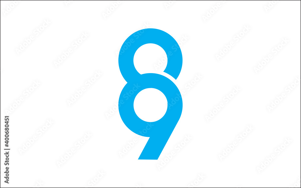 Illustration vector graphic of letter 89 icon logo template design Illustration vector graphic of letter 89 icon logo template design