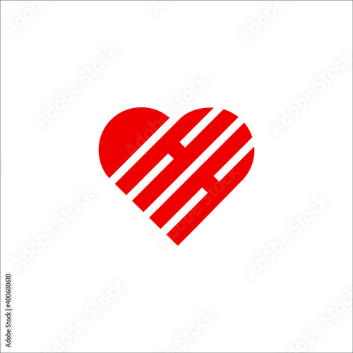 HH Heart logo design