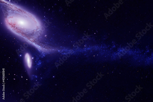 Colored beautiful galaxy. Elements of this image were furnished by NASA.