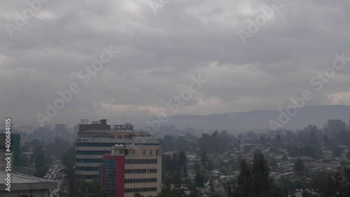 During summer time, Addis ababa is Cover with rain, more than 3 times a day usually raining. photo