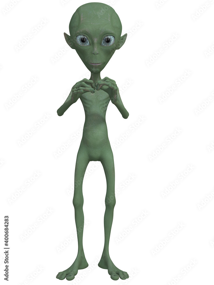 3d render of a toon alien 3d render of a toon alien
