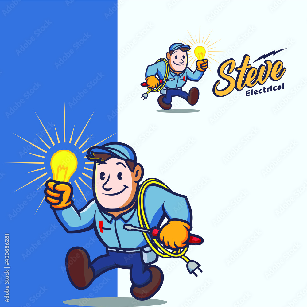 Electrical Service Mascot Logo