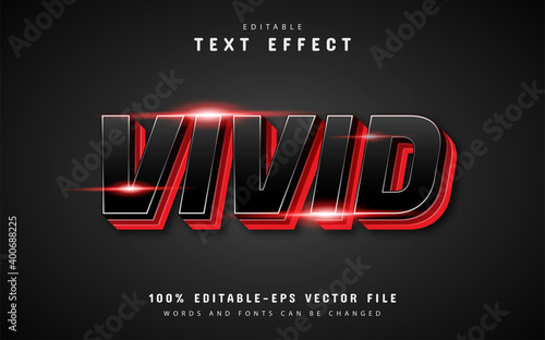 Vivid black text effect