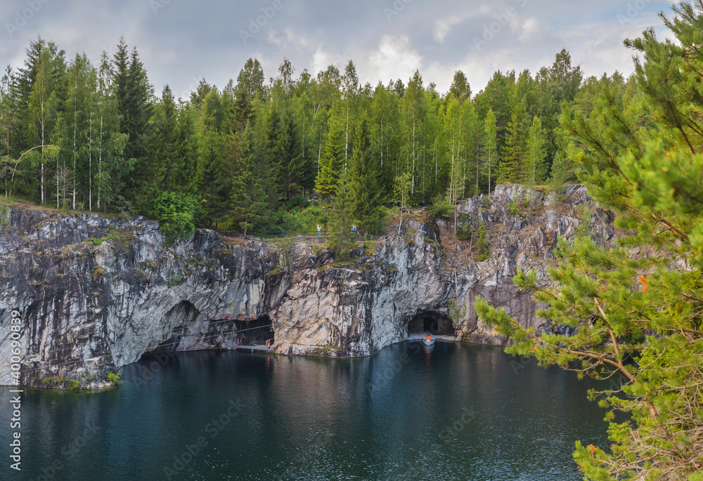 Marble Lake in Ruskeala Mountain Park - Karelia Russia