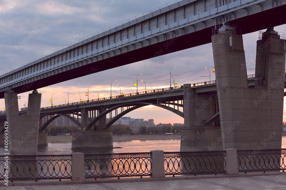 Bridges over the Ob in Novosibirsk