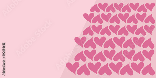 Valentine's day concept. Heart symbol decoration illustration for frames, banner design. Vector illustration. バレンタインデザイン、バレンタイン背景イラスト