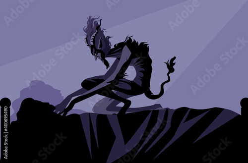 sleep paralysis disorder with shadow over a sleeping man