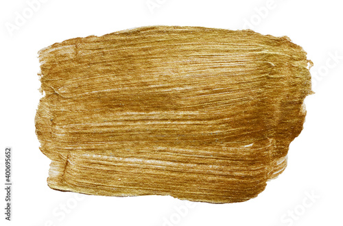 Vector golden metallic paint texture isolated on white - acrylic element for Your design