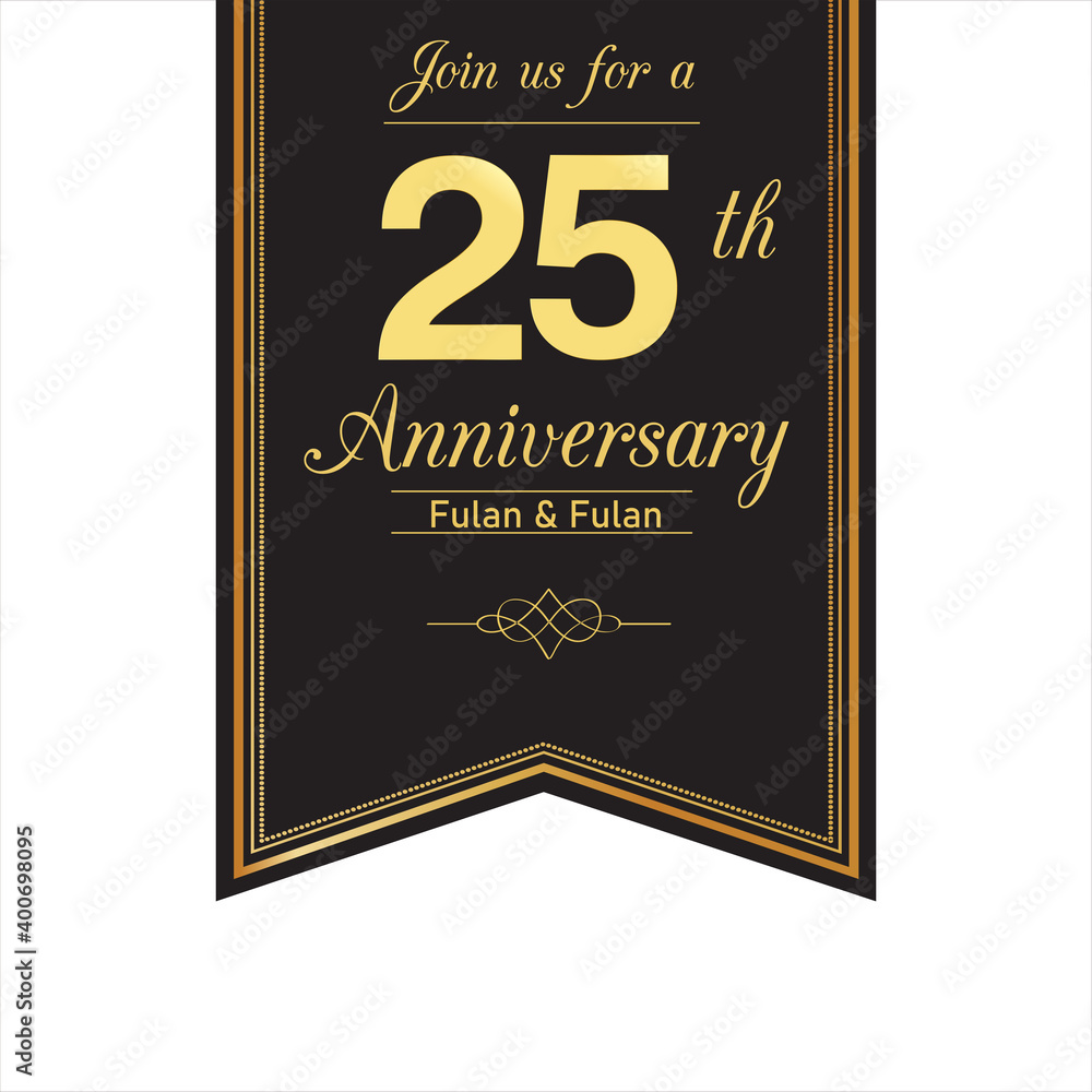 25 Year Anniversary celebration Vector Template Design Illustration 25 Year Anniversary celebration Vector Template Design Illustration