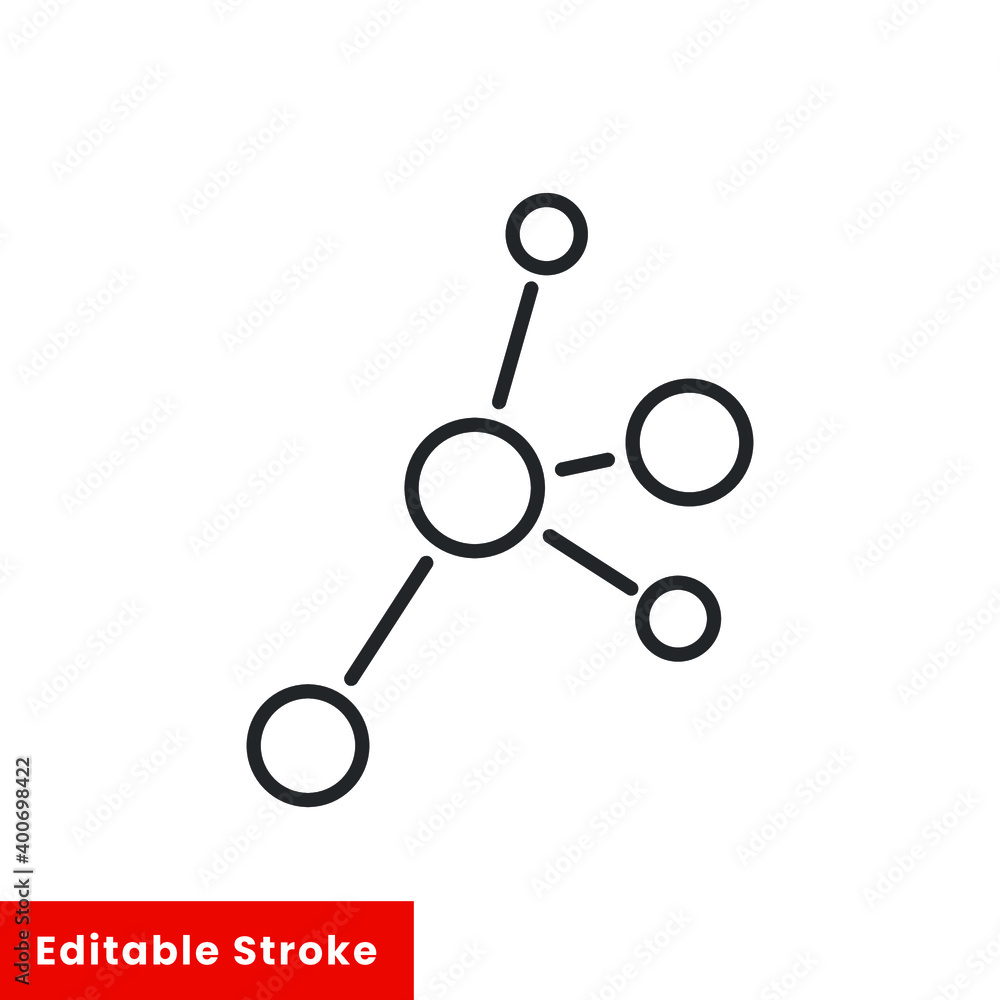 Protein, amino acid icon, line style. Amino acids in the chain so that the structure is not straight. Vector illustration. Design on white background. Editable stroke EPS 10 Protein, amino acid icon, line style. Amino acids in the chain so that the structure is not straight. Vector illustration. Design on white background. Editable stroke EPS 10
