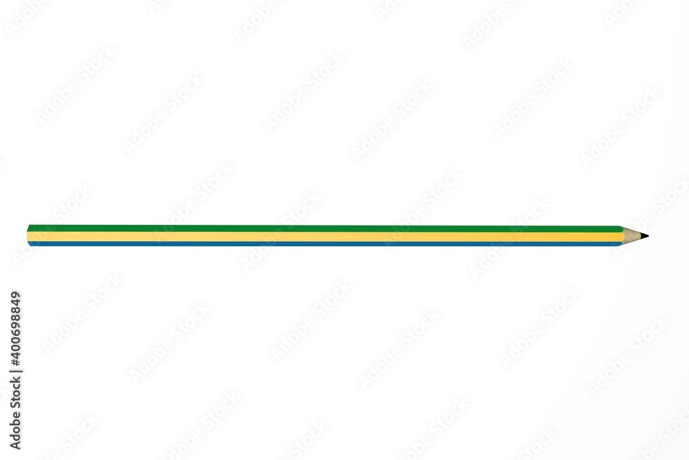 3d illustration pencil. White background 3d illustration pencil. White background