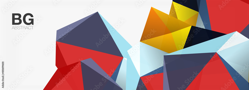 3d mosaic abstract backgrounds, low poly shape geometric design 3d mosaic abstract backgrounds, low poly shape geometric design