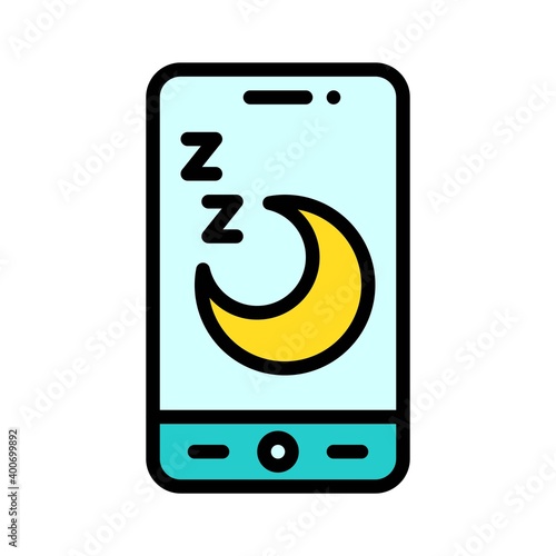 Sleep tracker App icon, Mobile application vector illustration