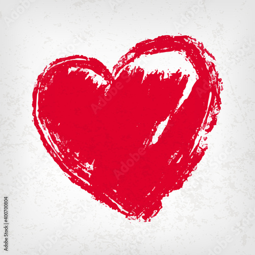 Beautiful red heart hand draw, vector element for your design
