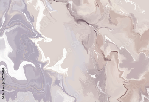 Beige and lilac liquid marble canvas abstract painting background.