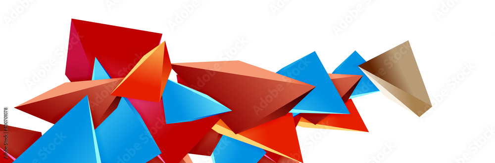 Triangle mosaic abstract background, 3d triangular low poly shapes. Geometric vector illustration for covers, banners, flyers and posters and other Triangle mosaic abstract background, 3d triangular low poly shapes. Geometric vector illustration for covers, banners, flyers and posters and other