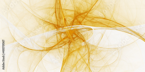 Abstract chaotic gold glass shapes. Fantasy geometric fractal background. Digital art. 3d rendering.
