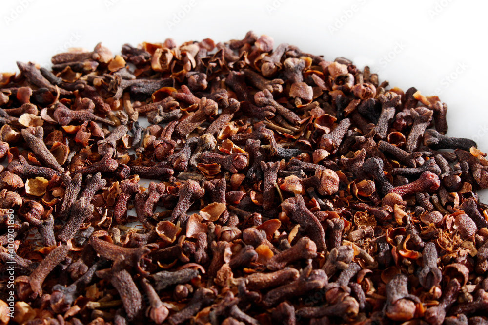 Dry flavored clove seeds. Used as a spice in cuisines all over the world.