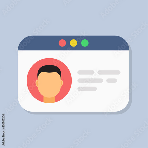 User authorization, login authentication page concept. Flat vector illustration. Business vector illustration. Data management. Data secure.