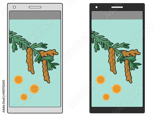 スマートフォン　花粉症について
