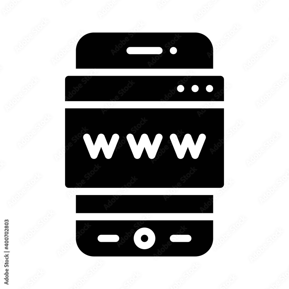 Web Browser App icon, Mobile application vector illustration Web Browser App icon, Mobile application vector illustration