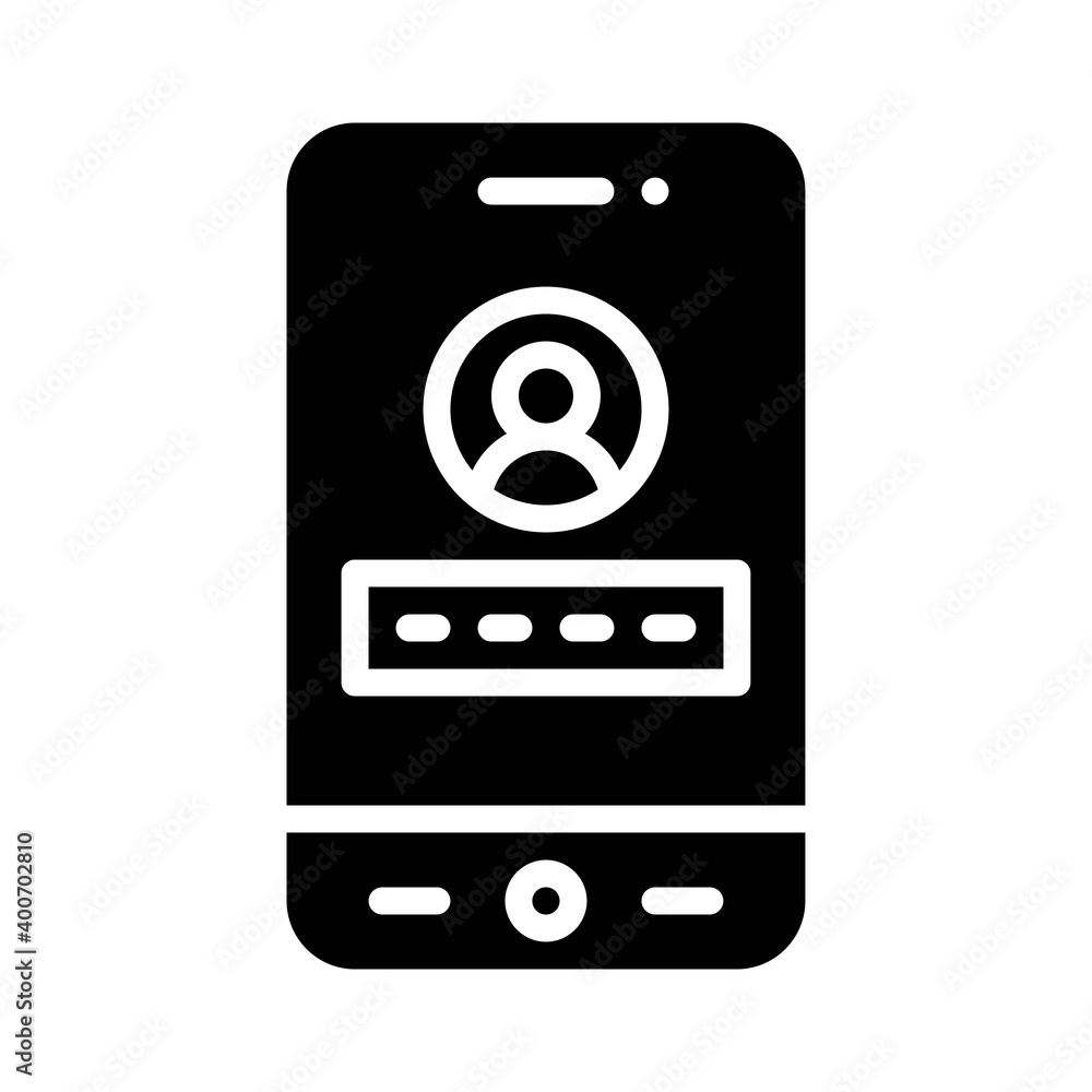 Login icon, Mobile application vector illustration Login icon, Mobile application vector illustration